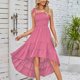 thumbnail image 4 of Vestido de mujer A Line Vestido sin mangas con cuello cuadrado Maxi para cóctel (Rosa L) FLhrweasw Para estrenar, 4 of 7