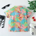 thumbnail image 2 of Vedolay Shirt Boys Cotton Shirts Summer Toddler Button Down Shirt Short Sleeve Beach Hawaii,Green 2-3 Years, 2 of 5
