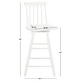 thumbnail image 3 of SAFAVIEH Quai Square Mid Back Counter Stool, White, 3 of 13