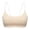 Khaki, variant on Women's Clear Strap Bra Wireless Invisible Low Back Unpadded Bra with Convertible Straps Black L