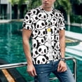 thumbnail image 6 of KLL Cute Panda for Men's Baseball Shirts,Short Sleeve Casual Shirts Button Down Shirt for Men Beach Summer Wedding Shirt-X-Large, 6 of 7