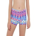 thumbnail image 3 of iiniim Kids Girls V-Waistband Ballet Dance Shorts Swimming Gymnastics Yoga Booty Shorts Athletic Boyshorts Size 2-16 Geometric Multit 10-12, 3 of 7