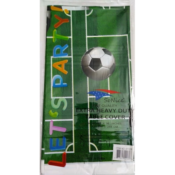 VAULT- Soccer Game Table Cover Decoration Adults & Kids Birthday Party Balls Events