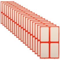 LEORX 100 Sheets of Rectangular Label Stickers White Raflacoat Self-adhesive for Easy Identification