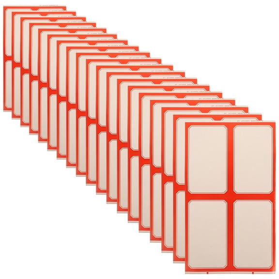 LEORX 100 Sheets of Rectangular Label Stickers White Raflacoat Self-adhesive for Easy Identification