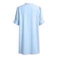 thumbnail image 4 of EYNMVR Shift Dress for Women V Neck Ruffle Sleeve Loose Summer Office Work Casual Dress, 4 of 7