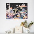 thumbnail image 6 of Gukieu Cute Mushroom Landscape Print Horizontal Canvas Decorative Painting 12x16 Inch Shrinkage Resistant Frame Hanging Home Wall Art Decor, 6 of 6
