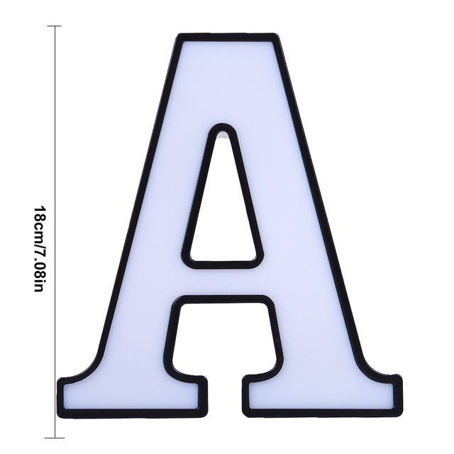 Lámpara Luces de letras de marquesina LED Letrero de luz de alfabeto inalámbrico para fiesta (A) Ehuebsd Para estrenar