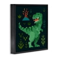 thumbnail image 3 of Stupell Industries Contemporary Pixel Style Dinosaur Black Framed Giclee Art, 12 x 12, by Victoria Barnes, 3 of 8