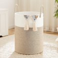 thumbnail image 1 of Cesto para Ropa Sucia: Cesta de Lavandería Grande para Mantas 58L-Cesta de Lavandería de Cuerda Tejida con Asas de algodó Juguetes Ropa Sucia en Sala de Estar Baño Dormitorio(Beige), 1 of 9