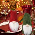 thumbnail image 5 of Decoraciones navideñas de gnomos navideños, 3 muñecas navideñas hechas a mano sin rostro, hechas a mano para decoración navideña y decoración de mesa - Elfo navideño F, 5 of 5