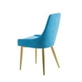 thumbnail image 2 of Light Blue Mid-Century Modern Chair with Gold Stainless Steel Legs for Kitchen Room, 2 of 8