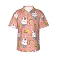 thumbnail image 1 of Fotbe Rabbit So Cute Camisa Hawaiana para Hombre Unisex – Camisa Casual de Verano con Botones de Manga Corta de Algodón y Lino,Large, 1 of 7