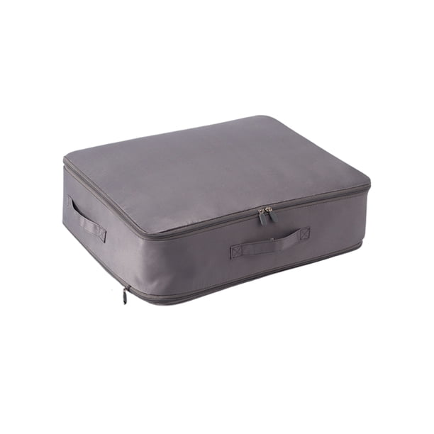 Bewildely Bolsa de almacenamiento de compresión con relación calidad-precio, bolsa de almacenamiento organizadora de gran capacidad Almacenamiento y organización del hogar Gris 54x42x30CM