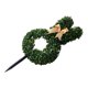 thumbnail image 3 of Topiario de conejo de Pascua con lazo, planta artificial realista de conejo, árbol topiario de simulación de festival con estaca para decoración de Pascua., 3 of 6