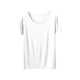 thumbnail image 2 of Pijama de manga corta para mujer, color liso, manga corta, camiseta fina, pijama de manga corta, blusa de poliéster, 2 of 8