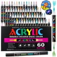 Acrylic Marker With Dual Brush Tips Dual Color,Automatic Ink Control ...