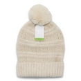 thumbnail image 2 of Time and Tru Women's Pointelle Beanie, One Size Fits Most, Oatmeal Heather, 2 of 3