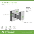 thumbnail image 2 of Duro Wall-Mounted Robe Hook in Satin Nickel, 2 of 7