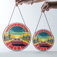thumbnail image 4 of Retro Desert Road Trip Car Stained Glass Suncatcher Vintage Sunset Decor Traveler Gift, 4 of 8