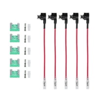 Unique Bargains 5 Set Universal Car Fuse Tap and Circuit Adapters 12V with 30A Low Profile Mini Blade Type Fuses