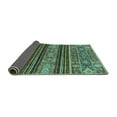 thumbnail image 2 of Ahgly Company Indoor Round Abstract Turquoise Blue Modern Area Rugs, 8' Round, 2 of 4
