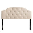 thumbnail image 1 of CorLiving Calera Diamond Button Tufted Upholstered Arched Panel Full Size Headboard, 1 of 6