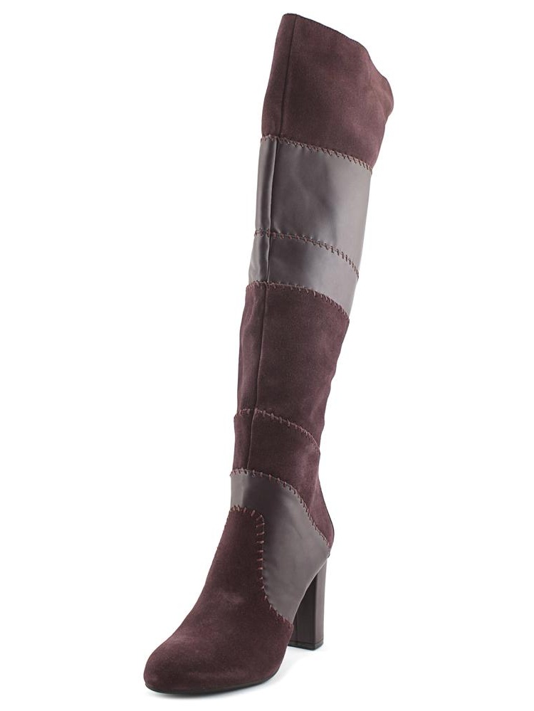 Details about  / New Womens Genuine Leather Knee High Fashion Boots Square Toe Riding Shoes Boots
