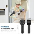 thumbnail image 5 of Ventilador Portátil de Mano, Ventilador Personal con Pantalla Digital, 3 Velocidades, Batería de 3000 MAh, Recargable por USB, Color Negro., 5 of 5