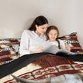 thumbnail image 5 of Castle Fairy Tribal Aztec Full Size Comforter Sets,Farmhouse Cow Print Bedding Sets, 5 of 8