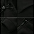 thumbnail image 3 of qelini Winter Jackets for Men Long Sleeve Coats Solid Hooded Zip up Jackets Thermal Warm Outerwear with Pockets, 3 of 6