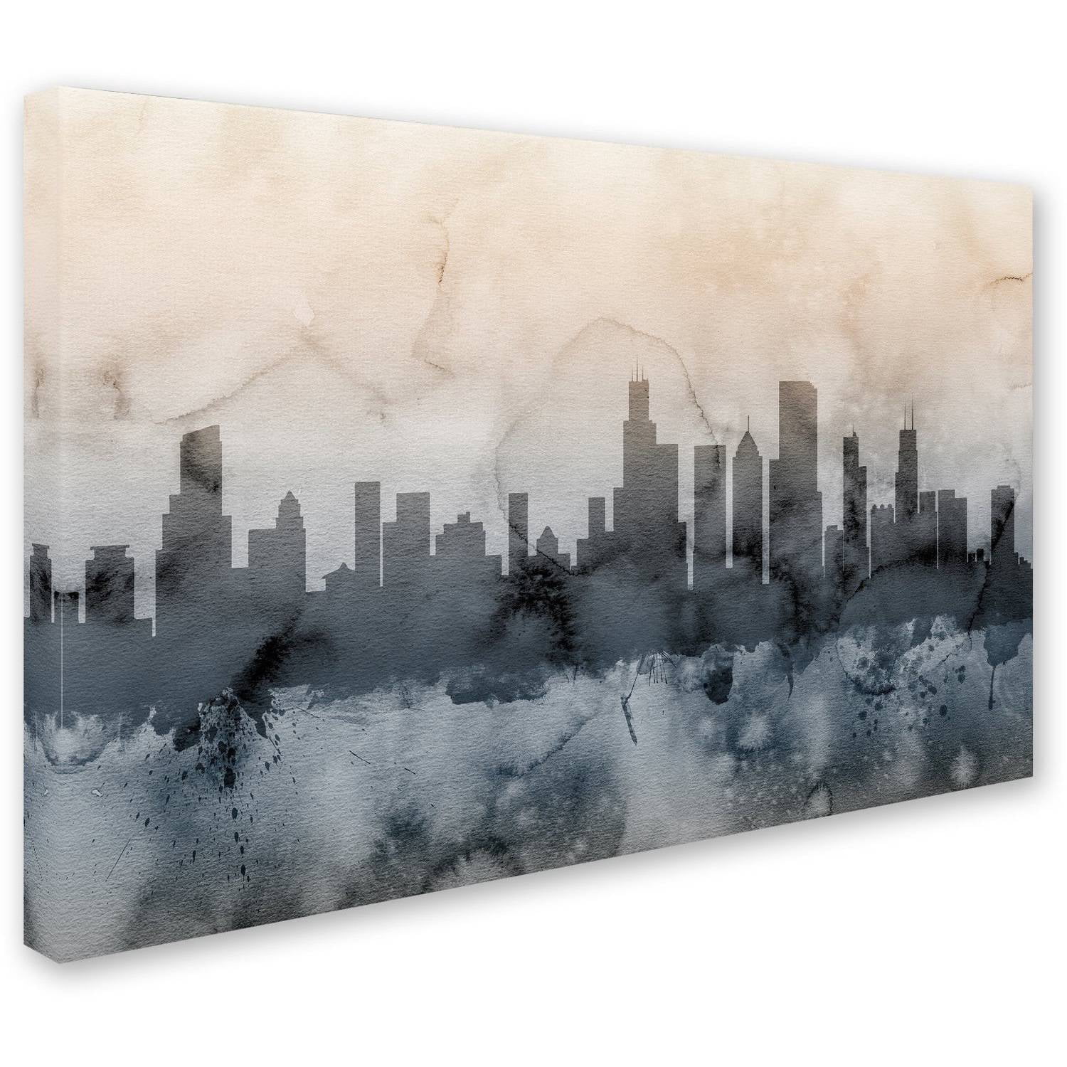 Trademark Fine Art "Chicago Illinois Skyline V" Canvas Art by Michael Tompsett
