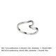thumbnail image 5 of Minnieouse Anillo de mujer con forma ondulada de aleación de plata anillos simples decoración novia niñas dama joyería para citas fiesta decorativa Ropa, zapatos y accesorios Miscelánea Talla 9 Minnieouse AP013578-02, 5 of 6
