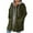 #245-Army Green, variant on Women's Plus Size Casual Hooded Windbreaker Loose Fit Long Sleeve Buttonless Solid Color Patch Pockets Outerwear