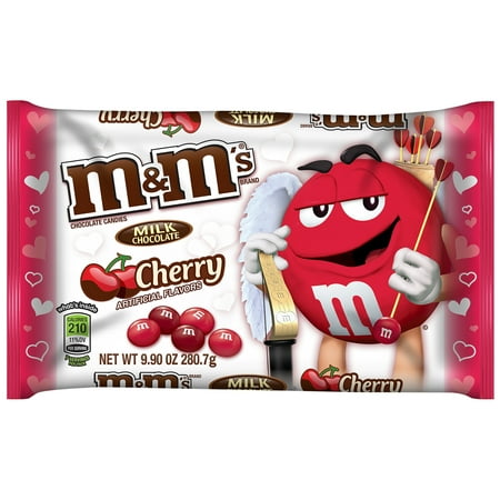 M&M'S Valentine's Cherry Chocolate Candy Bag, 9.9 oz