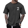 thumbnail image 3 of Men T Shirts Casual 1/4 Short Sleeve Big and Tall Short Sleeve Summer Shirts Casual Stylish Solid Color Crew Neck Casual Summer Beach Basic Shirts, 3 of 5
