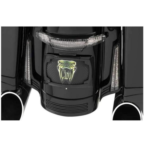 CIRO Filler Panel Lights for '14-up Street Glide/Road Glide/Road King Special with All Red LEDs in Black (40046)