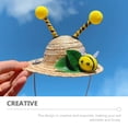 thumbnail image 2 of OULII Pet Straw Hat Assorted Color Protective Summer Cat Hat Creative for Pets, 2 of 8