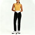 thumbnail image 5 of Women's Sleeveless Golf Tank Tops Collared V Neck Comfortable Breathable Casual Athletic Tennis Shirts Daily Wear Yellow XXL, 5 of 9