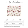 thumbnail image 5 of Naloa Floral Mushroom Flannel Blankets - Thick and Warm Blanket for Winter, Soft Fuzzy Plush King Blanket for All Seasons80"x60", 5 of 6
