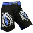 thumbnail image 3 of New MRX MMA Fight Shorts Stretch Penals Grappling UFC Cage Fighting Muay Thai Kickboxing Trunks (Black Blue, Large), 3 of 6