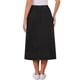 thumbnail image 3 of Falda de mezclilla para mujer Inspire Chic, con botones en la parte delantera, abertura, cintura alta, corte en A, con bolsillos, falda midi de mezclilla, talla 2XL, color negro, 3 of 6