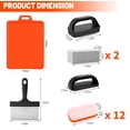 thumbnail image 2 of Upgraded Griddle Cleaning Kit for Blackstone 18 Pieces Flat Top Grill Accessories Cleaner Tool Set with Scraper, Heat-Resistant Silicone Spatula Mat with Hanger, Grill Brick, Scouring Pads, 2 of 6
