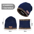thumbnail image 2 of Gorros Bufanda Guantes Conjunto Frio Invierno Unisex De Lana, 2 of 8