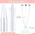 thumbnail image 3 of 200 Pack Champagne Flutes Cups Plastic 5 Oz Wine Glasses Disposable Toasting Champagne Flutes for Wedding Party Plastic Cocktail Cups Glasses for Celebration(Silver), 3 of 7