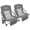 Low Back Gray 1 Pcs, variant on Folding Beach Chair for Adults: Low/High Back Chairs with Carry Bag - Extra Wide Seat Chair with Comfortable Pillow & Storage Pocket (1 Pack & 2 Pack, Blue)