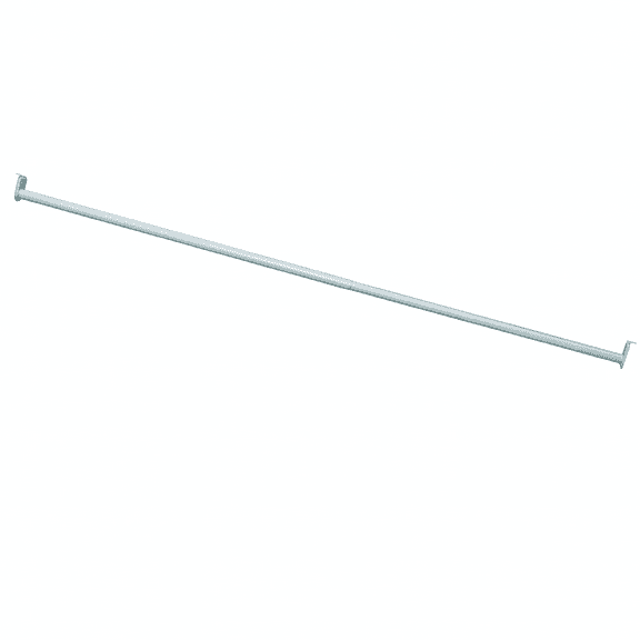 Design House Steel Adjustable 72" to 120" Closet Rod, White