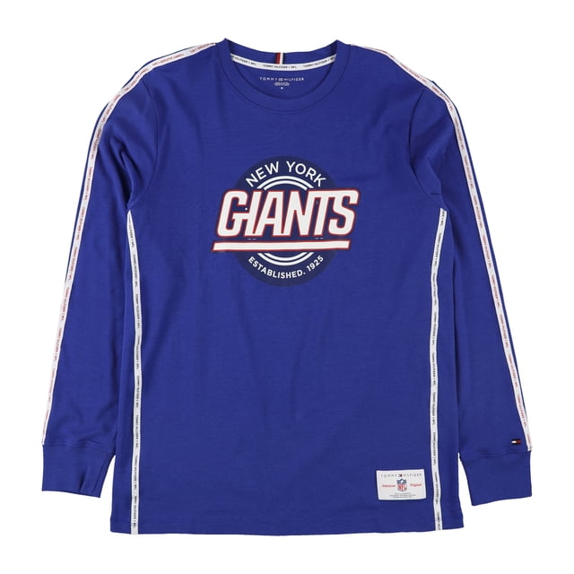 Tommy Hilfiger - Camiseta gráfica para hombre de los New York Giants, azul, talla mediana
