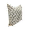 thumbnail image 2 of Fabdivine Thick Cotton Hand Block Print Decorative Throw Pillow Cover , 24"X24", Beige, 2 of 5