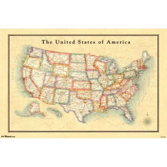 Map - USA 13 Poster Print (22 x 34)